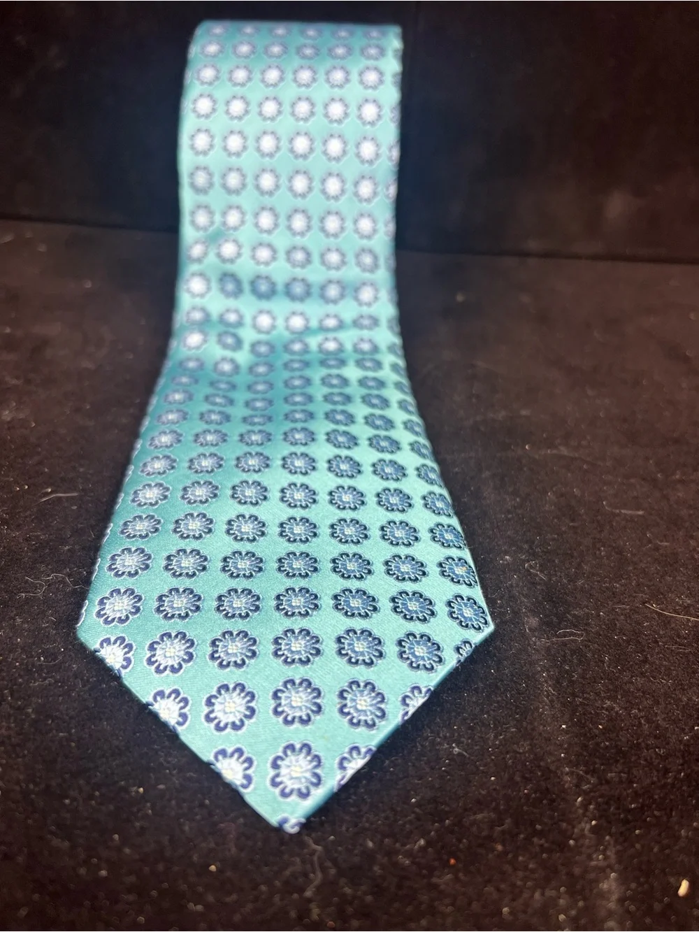 Eton Teal Floral Medallion Tie